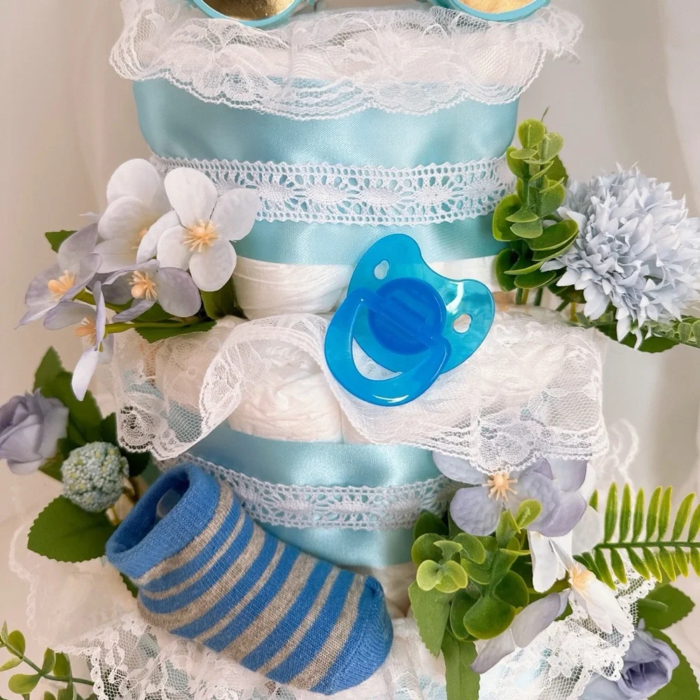 Baby Boy Diaper Cake, Baby Shower Gift